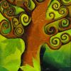 Spiral Tree II , acrylic on canvas, 10"X8", 2004 SOLD